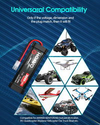 RC NiMH Battery 7.2V 3600mAh High-Capacity for Models x2 7.2V 3600mAh