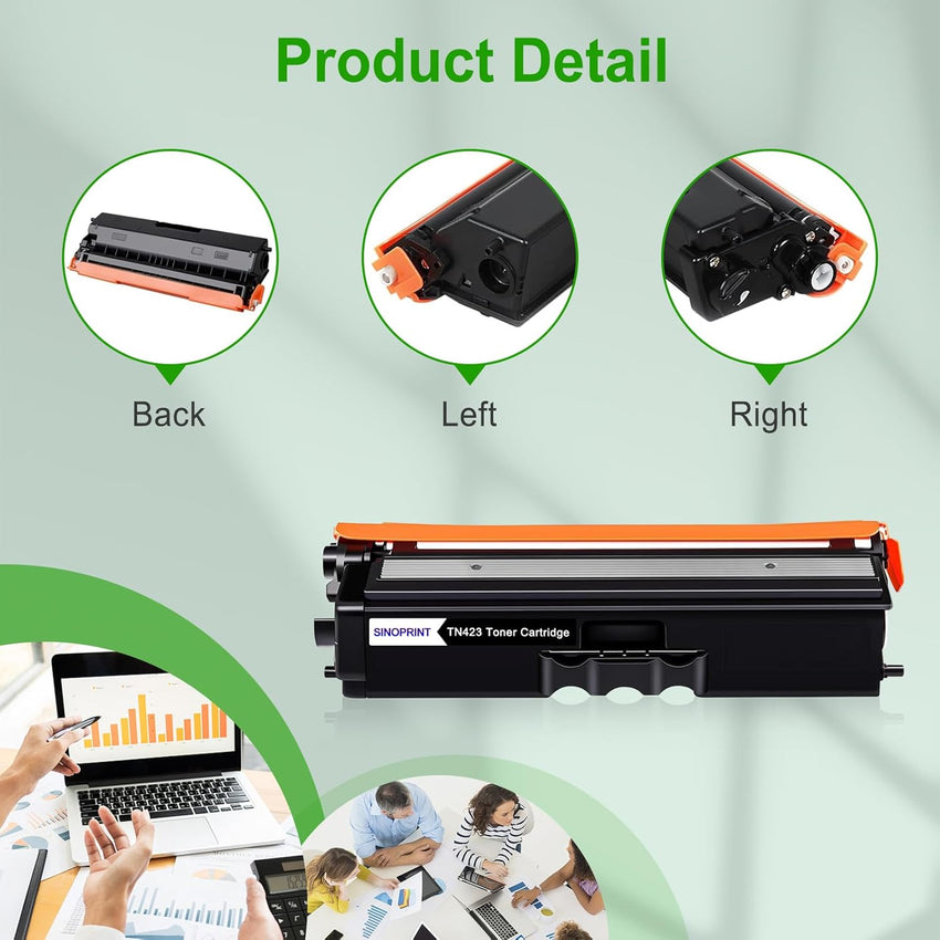 SINOPRINT TN423 Black Toner Compatible with Brother TN423 TN421 TN 423 TN 421 for Brother MFC-L8690CDW Toner Cartridges Black for HL-L8260CDW DCP-L8410CDW HL-L8360CDW MFC-L8900CDW