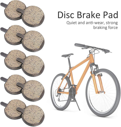 Bike Disc Brake Pads 5 Pairs Semi-Metallic Low Noise Wear-Resistant â Round