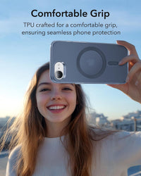ESR for iPhone 16 Case, Compatible with MagSafe, Camera Protection, Shockproof Thin Cover, Resists Yellowing and Scratches, Magnetic Phone Case for iPhone 16, Zero Series, Frosted Blue