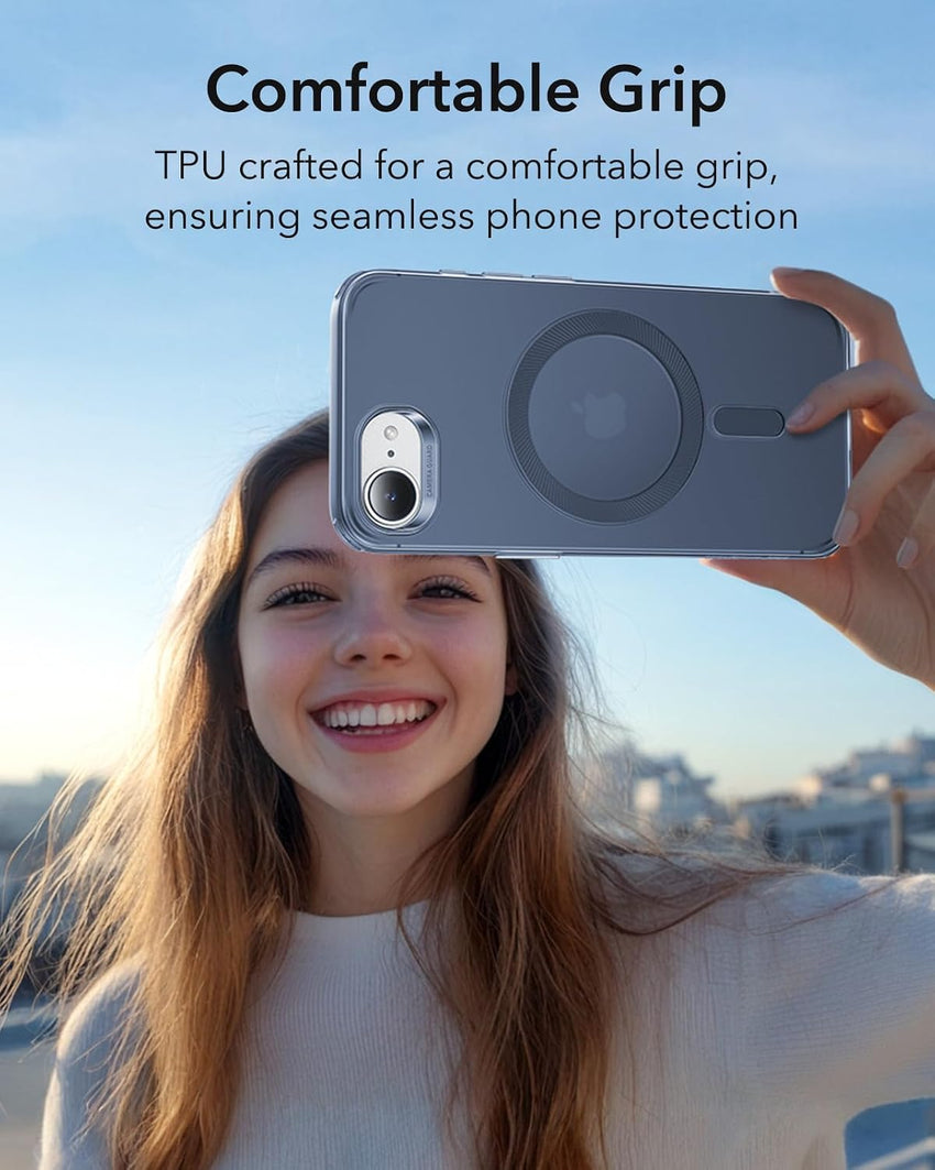 ESR for iPhone 16 Case, Compatible with MagSafe, Camera Protection, Shockproof Thin Cover, Resists Yellowing and Scratches, Magnetic Phone Case for iPhone 16, Zero Series, Frosted Blue