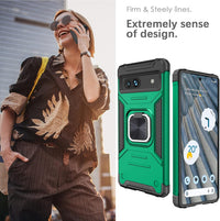 ShockProof Case for Google Pixel 7A 5G with Stand - Dark Green