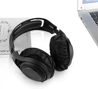 Geekria 100 Pairs Disposable Headphones Ear Cover for Large Over-Ear Headset Earcup, Stretchable Sanitary Ear Pads Cover, Hygienic Ear Cushion Protector (L/Black)