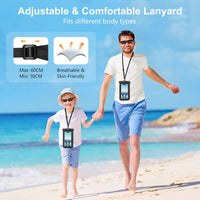 Gritin Waterproof Phone Pouch, 2 Pack IPX8 Waterproof Phone Case Bag for Swimming, Adjustable Lanyard Underwater Dry Bag for iPhone 16 15 14 13 12,Galaxy S24 S23 S22 and Other Smartphones up to 7"
