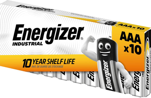 Energizer Industrial Alkaline AAA Battery LR03 1.5V - Pack of 9