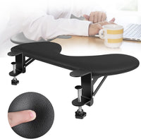 Giecy Desk Extender Tray,Foldable Arm Rest Elbow Wrist Rest Support Clamp on Desk,Computer Keyboard Tray Table Extension for Working,Studying and Gaming(Black)