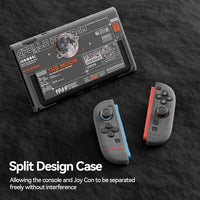 Hard Case for Switch 2 Anti-Scratch Transparent Protective Cover with Detachable Handle Moon