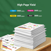 KINGJET 913A Ink Cartridges for HP 913A 913 Ink Multipack for PageWide Pro 377dw 377dn 477dw 477dn 352dn 452dn MFP 477dw 552dw 577dw Managed MFP P55250dw P57750dw (Black Cyan Magenta Yellow)