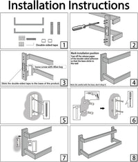 Wall-Mounted Double Towel Rail SUS304 Stainless Steel 2-Tier Brushed Ã¢ÂÂ 50 cm