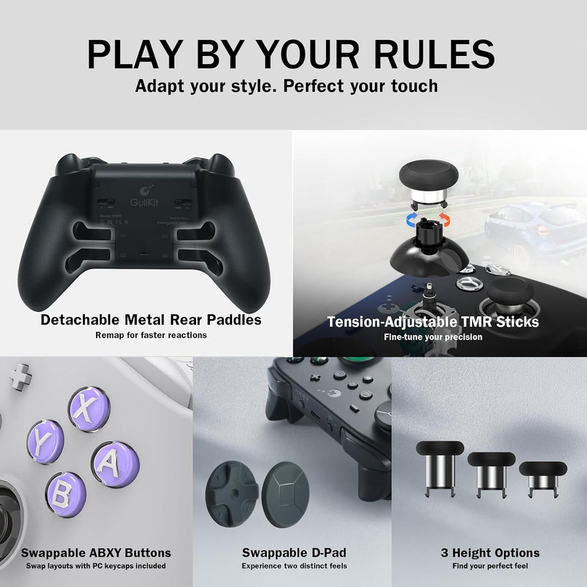 GuliKit TT Max Wireless Game Controller Bluetooth Hyperlink Wired Grey