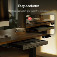 Desktronic Under Desk Drawer â Hidden Under-Desk Storage Organizer, Easy Install, Large Capacity Metal Sliding Drawer for Home Office, Standing Desk & Workstation (Black)