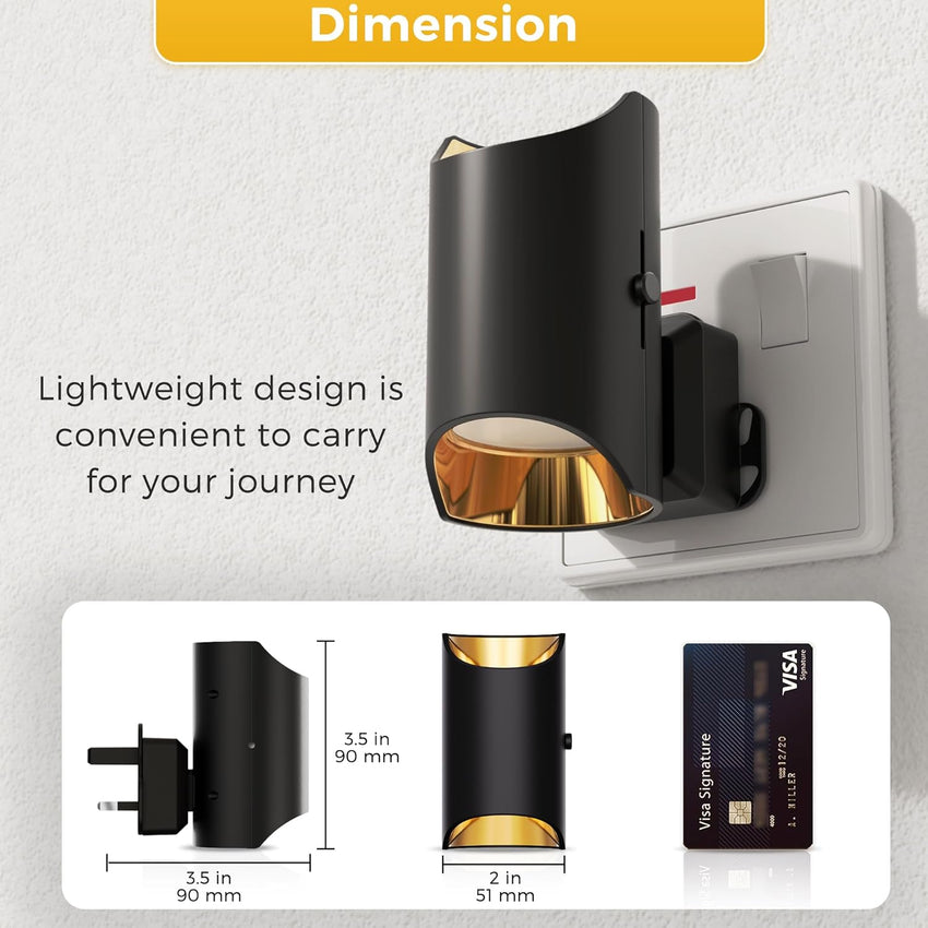 LOHAS-LED Night Light Plug in Wall, [2 Pack] Dimmable Night Lights, Dusk to Dawn Sensor, 0-100LM, Plug in Night Light, 3000K Warm White, Modern Night Light Compact for Hallway Bedroom Stair Bathroom