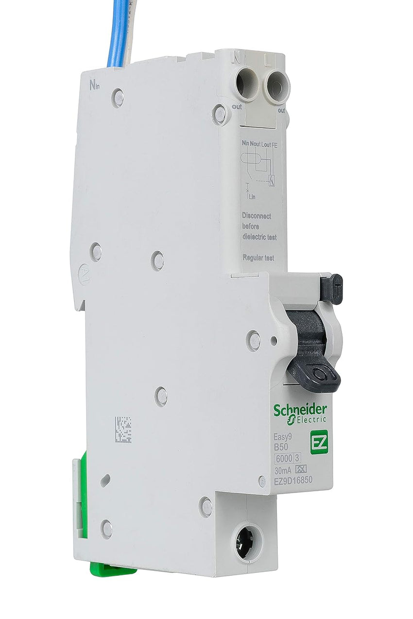 Schneider Electric RCBO Residual Circuit Breaker 1P 50A 30mA Type A B-curve â EZ9D16850