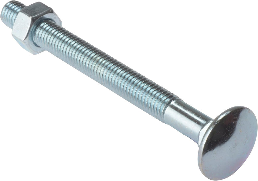 ForgeFix Carriage Bolts M10 x 240mm Zinc Plated - Pack of 10