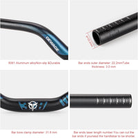 Bicycle Riser Handlebar Lightweight Aluminium Alloy 780mm â Blue