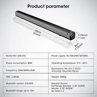 LEADSIGN Soundbar for TV, 120W Sound Bar with Subwoofer Strong Bass Surround Sound System TV Speaker 37inch(Support Bluetooth/HDMI/Optical/Aux/Coaxial/USB Connection)