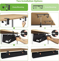 Under Desk Cable Management Tray with Clamp/Screw Mount â 40-inch