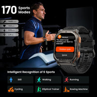 KOSPET Tank M3 Ultra Smart Watch with GPS, 1.96'' AMOLED HD Display, 480mAh Large Battery, 5ATM&IP69 Waterproof, AI Voice Assistant, Rugged Military Full Metal Body Smartwatch for Android iOS (Black)