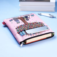 Just A Girl Who Loves Books, Book Cover with Zipper, Gift for Nerd Book, 11 x 8.5 Inches, Washable Fabric