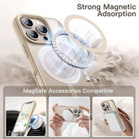JETech Magnetic Case for iPhone 16 Pro Max, Desert Titanium