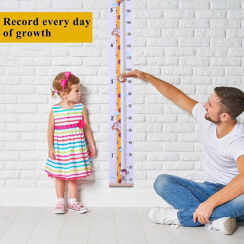 Kids Height Wall Chart Removable Canvas Ruler for Nursery â Giraffe