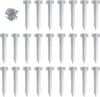 Small Railway Sleeper Brackets 20 Pack-Heavy Duty Sleeper Stakes for Pathway, Garden Raised Bed