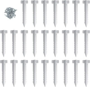 Small Railway Sleeper Brackets 20 Pack-Heavy Duty Sleeper Stakes for Pathway, Garden Raised Bed