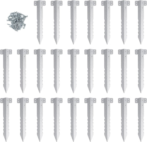 Small Railway Sleeper Brackets 20 Pack-Heavy Duty Sleeper Stakes for Pathway, Garden Raised Bed