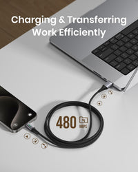 INIU USB C Charger Cable, 2m Type C Cable Fast Charging, Braided USB A to USB-C Phone Charger Cable USBC for iPhone 17 16 15 Pro Max, Samsung Galaxy S25 S24 Ultra, Pixel 10, iPad Air Switch Steam etc.