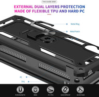 LeYi for Samsung Galaxy S20 FE 5G Case and 2 Tempered Glasss Screen Protector,Ring Holder Military Grade Protective Shockproof Tough Armour Hard Phone Cover for Samsung S20 FE 5G Black