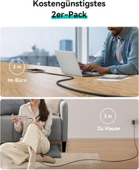 INIU 240W USB C to USB C Charger Cable, [2-Pack 2m] PD Type C Charge Cable, Super Fast Charging USB C Cable for iPhone 17 16 15 Pro Max Plus, MacBook iPad Air, Samsung S25 S24 Ultra, Steam Deck etc.