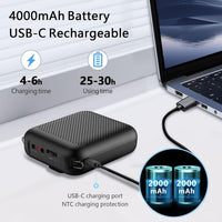 NORWII S358 Portable 4000mAh Rechargeable Voice Amplifier with Wired Microphone Headset & Waistband, Personal Microphone and Speaker for Teachers Tour Guides ect. (Black)