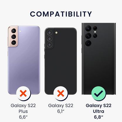 kwmobile Case Compatible with Samsung Galaxy S22 Ultra Case - TPU Silicone Phone Cover with Soft Finish - Cappuccino