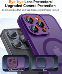 CANSHN Magnetic Shockproof for iPhone 14 Pro Max Case, Deep Purple