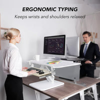 Under-Desk Extendable Keyboard Tray C-Clamp Sliding Platform 838x280mm