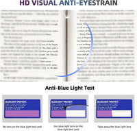 FONHCOO Reading Glasses for Women Men, Blue Light Blocking Reading Glasses Metal Half Frame Computer Readers Anti UV/Glare/Eyestrain (Purple Blue Grey 3.0)