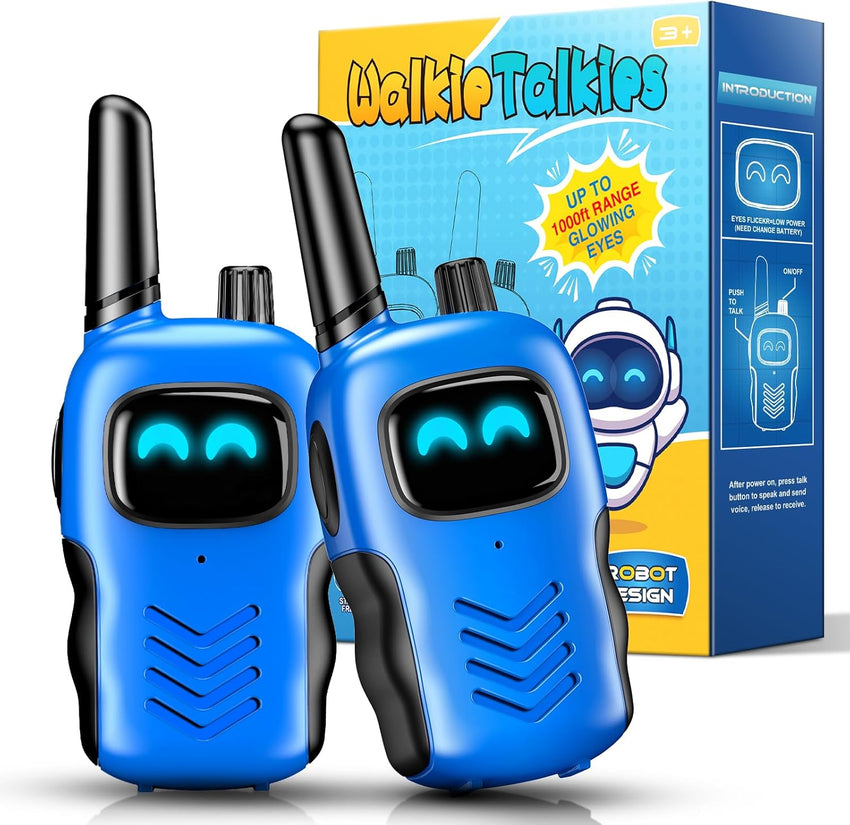 Grriopi Walkie Talkies for Kids, INCL Batteries Old Boy Gifts for 3-12 Year Olds Boys Toys Age 4-10 Walkie Talkies Kids Age 3 4 5 6 Walky Talky Sensory Outdoor Toddler Toys Blue Green