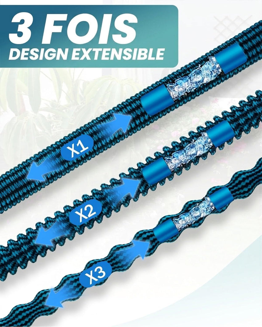 Expandable Garden Hose 100ft 10-Function Nozzle No-Kink 3-Layer â Green