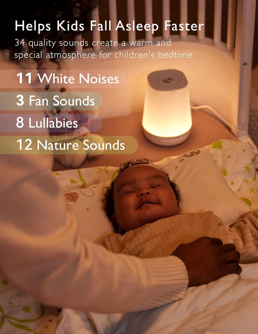 Momcozy White Noise Machine for Baby Sleeping 34 Soothing Sounds & Night Light