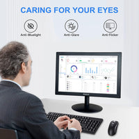 SKitphrati 20 Inch PC Monitor 1600x900 75Hz 5MS HDMI Monitor LED Monitor with HDMI VGA, Viewing Angle 95Â° (Horizontal), 76% sRGB, VESA, TN Panel, Black