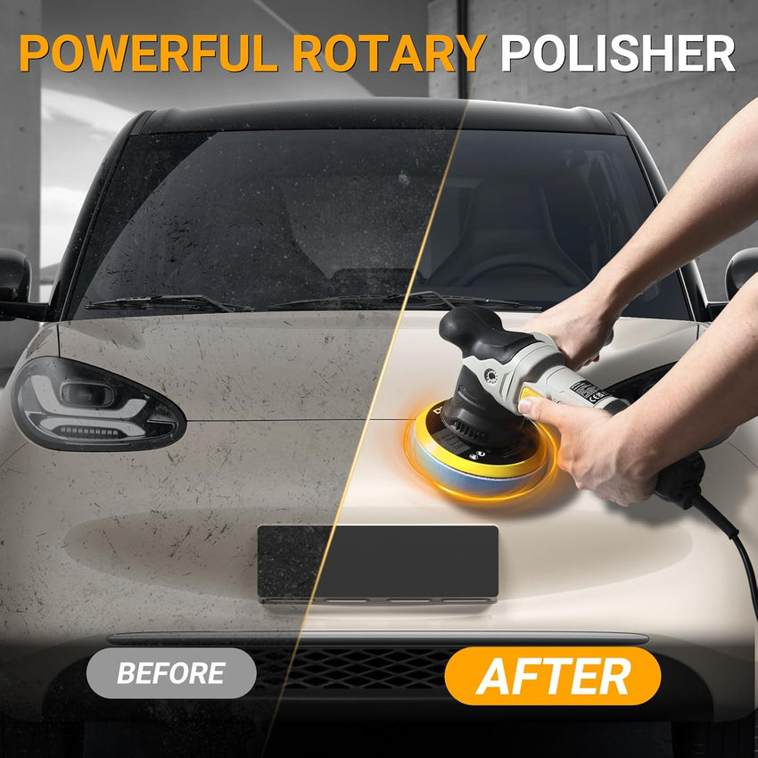 Dual Action Polisher 900W 150mm Pad 6-Speed Random Orbit 600â4000RPM â 150mm