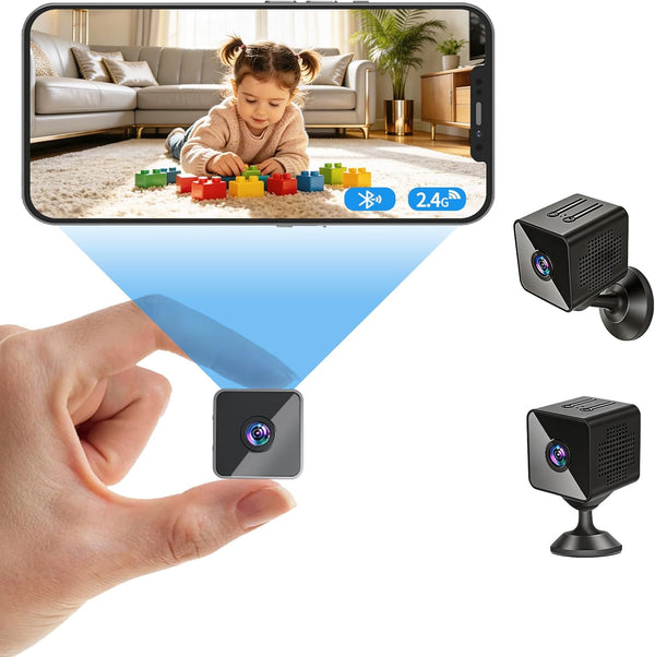 Mini WiFi Camera 1080p Night Vision AI Motion Detection Two-Way Audio 150°