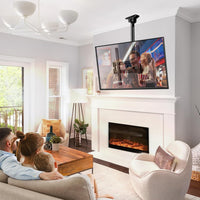 PERLESMITH Ceiling TV Bracket - Adjustable Swivel Ceiling Mount for Most 26-65 inch TVs, Full Motion Ceiling TV Mount, Supports up to 50kg, Max VESA 400x400mm, PSCM2-E