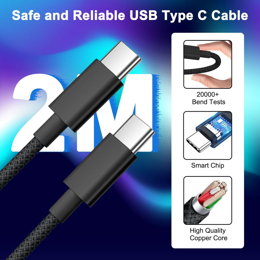 45W USB C Fast Charger compatible with Samsung Galaxy S25/S25+/S25 Ultra/S24/S24 Ultra/S23/S23 Ultra/S22/S21/Z Fold 6, Type C Charger Plug Fast Charging USB C plug with 2M USBC to Type C Cable