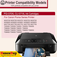 15 pack 570 571XL CLI 571XL Ink Cartridges Compatible for Canon 570 571