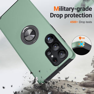 AOUIA for Samsung Galaxy S25 Ultra Case with Stand, Slim Fit Shockproof Case for Samsung S25 Ultra, Full Body Protection Phone Case for Galaxy S25 Ultra-Support Magnetic Car Mount (Alpine Green)