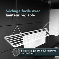 Ceiling-Mounted Clothes Dryer 70x50cm Foldable Airer â White