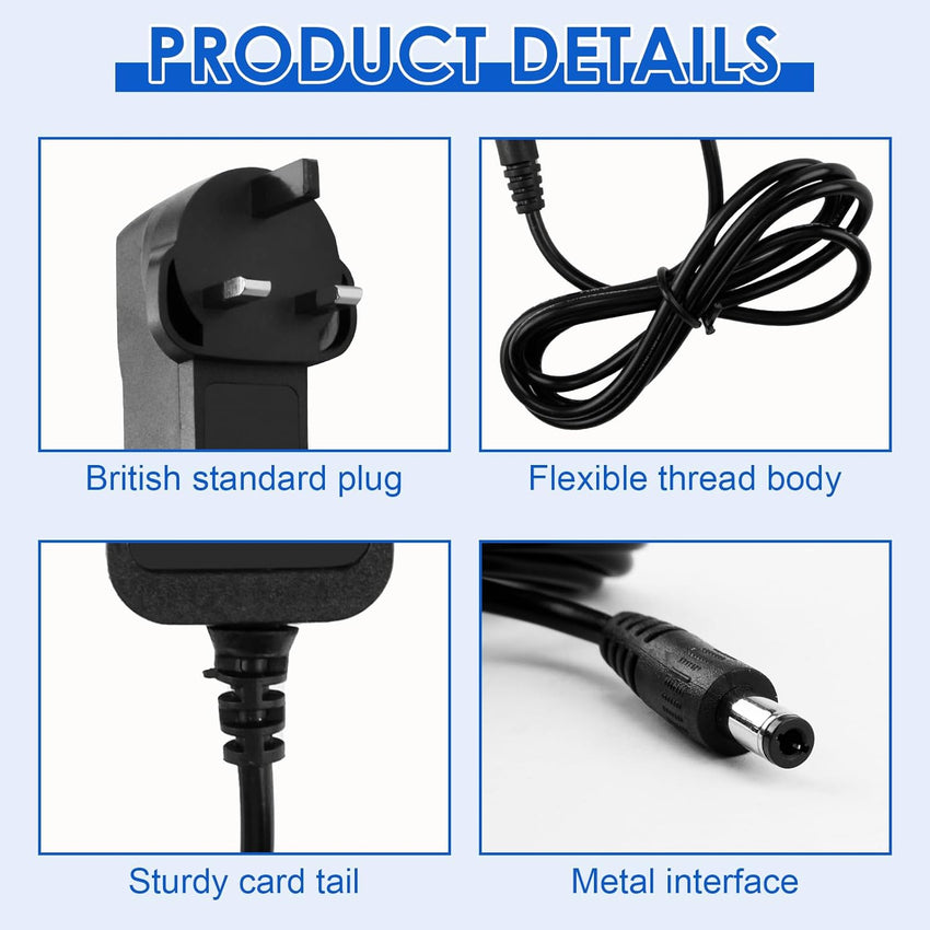 12V 1A Power Supply Adapter, AC to DC Power Supply Adapters Converter 100-240V 50/60 Hz 1000mA 12W, UK Plug Universal Driver Transformer, 12V Power Supply Adapter Suitable for LED Strip Lights, Router