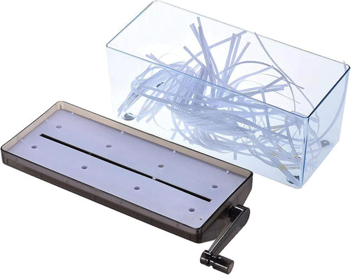 Manual A4 Paper Shredder, Mini Hand Crank Strip-Cut Shredder for Home Use, Portable Document Shredder for Financial Bills, A4 Sheets, and Small Paper, 229mm/9 Inch Feed Opening, 3mm Cut Width