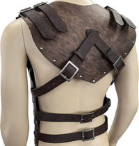 Viking Faux Leather Embossed Helmet Axe Chest Armor LARP/Cosplay Ã¢ÂÂ Brown A